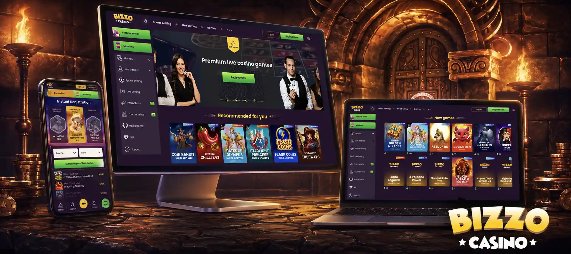 Jocuri disponibile la Bizzo Casino