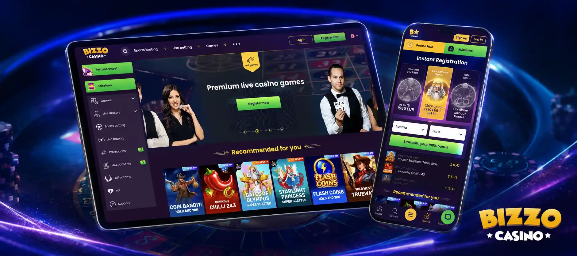 Cum te autentifici la Bizzo Casino